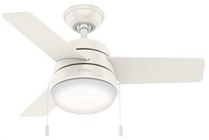 3 Blade White Ceiling Fan with Light